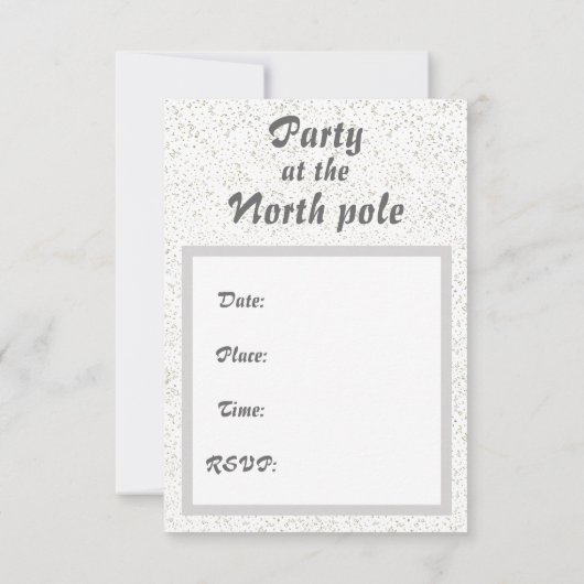 雪だるま&北極 –  招待状 (裏面)