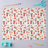 雪だるま、小人、天使の飾り 薄葉紙 (クラフト)