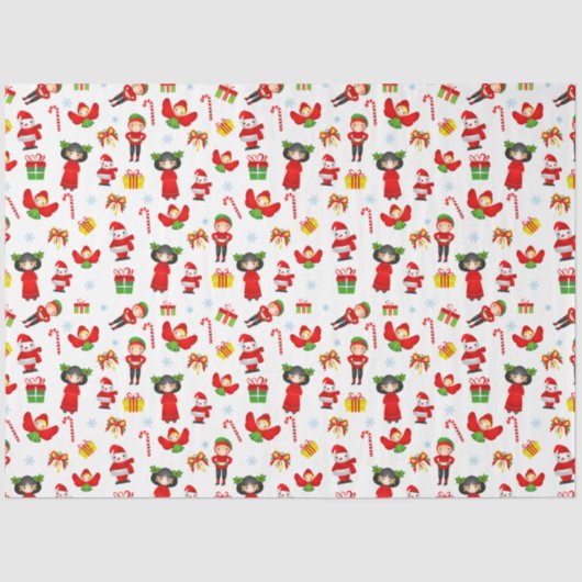 雪だるま、小人、天使の飾り 薄葉紙 (正面)