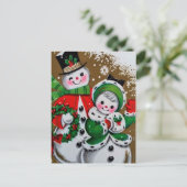 雪だるま&彼のガールフレンド ポストカード (スタンド正面)