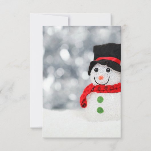 雪だるま 招待状 (正面)