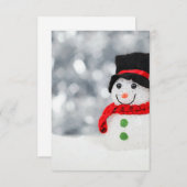 雪だるま 招待状 (正面/裏面)