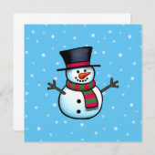 雪だるま 招待状 (正面/裏面)