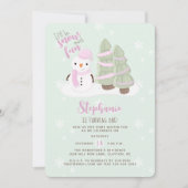 雪だるま 招待状 (正面)