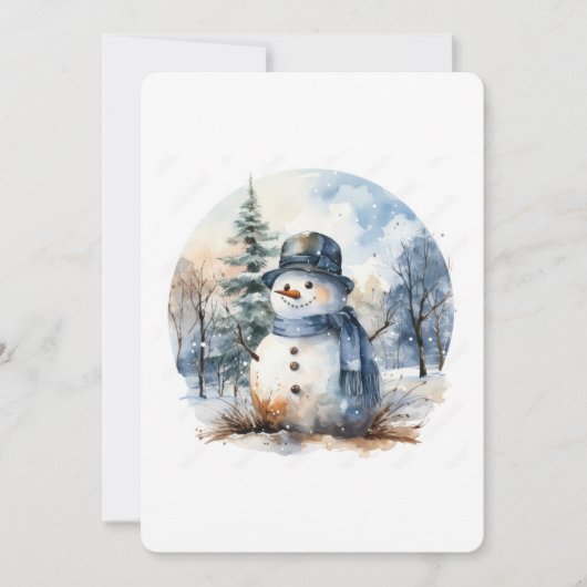 雪だるま 招待状 (正面)
