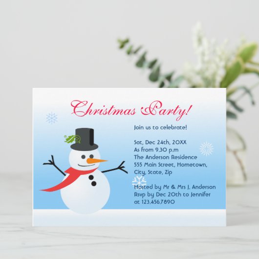 雪だるま 招待状 (スタンド正面)