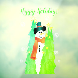 雪だるま（明るい緑） ウィンドウサイン