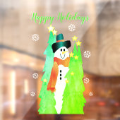 雪だるま（明るい緑） ウィンドウサイン (シート2)