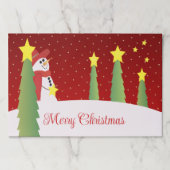 雪だるま（星） ペーパーパッド (正面)