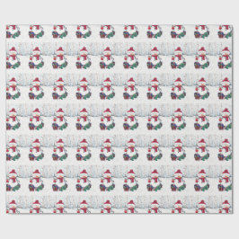 雪だるま(水の色で贈り物) ラッピングペーパー