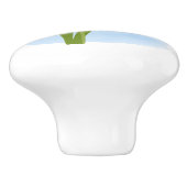 雪だるま – 水彩春の花（青） セラミックノブ (側面)