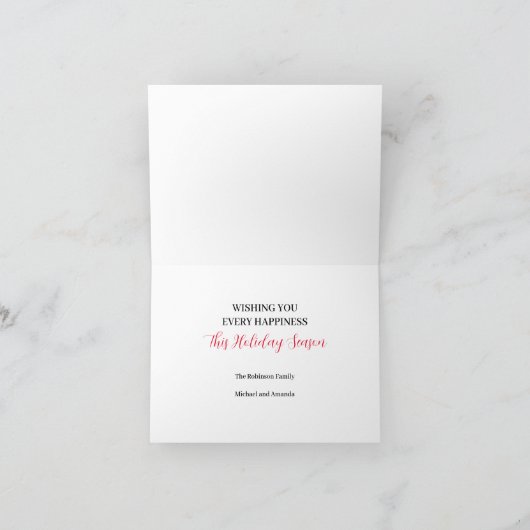 雪だるま 水彩 カード (内部)