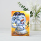 雪だるま_溶融 ポストカード (スタンド正面)