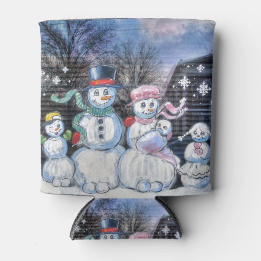 雪だるま 缶クーラー (正面)