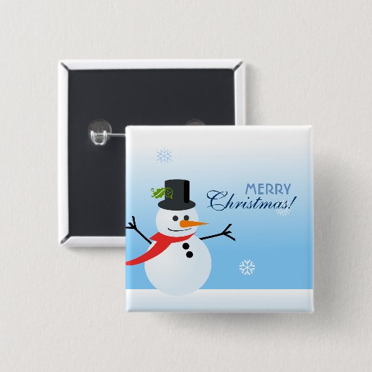 雪だるま 缶バッジ (正面&裏面)