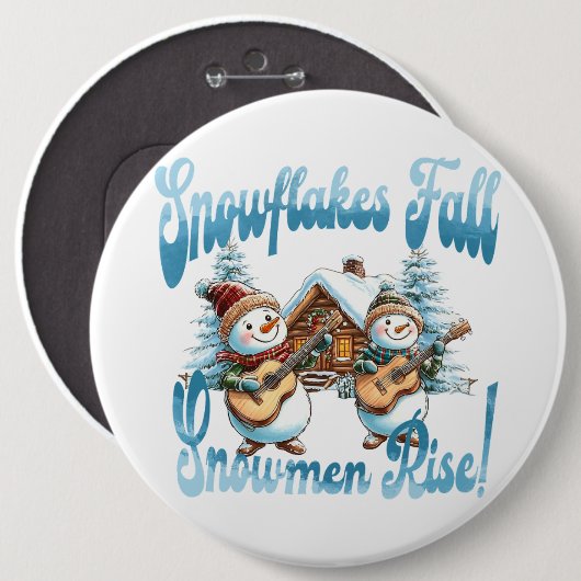 雪だるま 缶バッジ (正面&裏面)