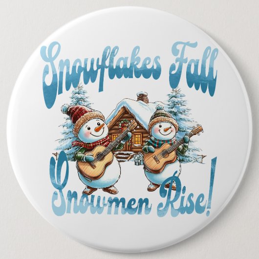 雪だるま 缶バッジ (正面)