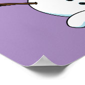 雪だるま(赤帽とスカーフ) ポスター (角)