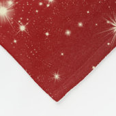 雪だるま（赤背景） フリースブランケット (角)