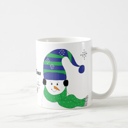 雪だるま 雪が降りますように コーヒーマグカップ (右)