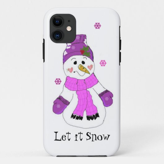 雪だるま 雪が降りますように Case-Mate iPhoneケース (裏面)