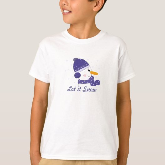 雪だるま - 雪だるまの気持ち Tシャツ (正面)