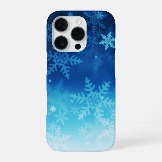 雪だるま&雪の結晶 シームレス パターン iPhoneケース (裏面)