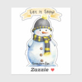 雪だるま – 雪を降らせる…他のどこかで シール (シート)