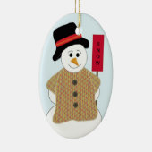 雪だるま（雪記号あり） セラミックオーナメント (右)