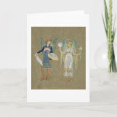 「雪だるま」1899年からの小妖精や小人そして妖精ペインター、 シーズンカード (正面)