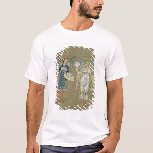 「雪だるま」1899年からの小妖精や小人そして妖精ペインター、 Tシャツ (正面)