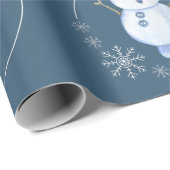 "雪だるま" 3かわいい雪だるまテーマ ラッピングペーパー (ロールコーナー)