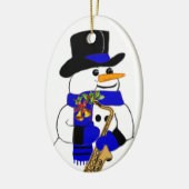 雪だるま#7 セラミックオーナメント (左)