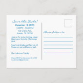 雪だるま | Let It Snowパーティー告知ポストカード 案内ポストカード (裏面)