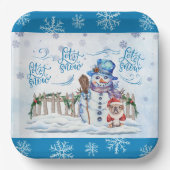 雪だるま | Let it Snow紙プレート ペーパープレート (正面)