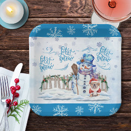 雪だるま | Let it Snow紙プレート ペーパープレート