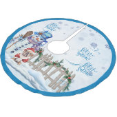 雪だるま | Let it Snow Christmas Treeスカート ブラッシュドポリエステルツリースカート (アングル)