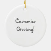 雪だるまDJの休日のダンスパーティー セラミックオーナメント (裏面)