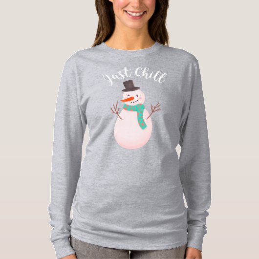 雪だるまJUST CHILLリマリラックスインズ Tシャツ (正面)
