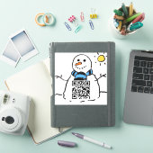 雪だるまQRコードシールのURL シール (iPadカバー)