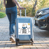 雪だるまQRコードシール シール (スーツケースインサイチュ)