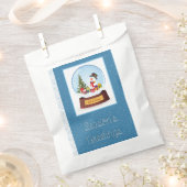 雪だるまSnowglobeの挨拶 フェイバーバッグ (クリップ留めされた状態)