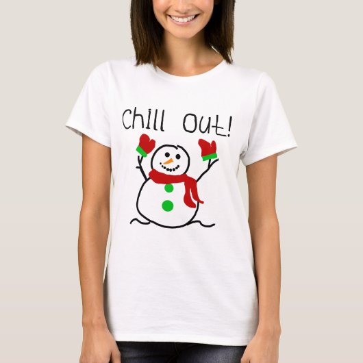 雪だるまTシャツとギフトを冷やす Tシャツ (正面)