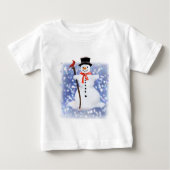 雪だるまTシャツ ベビーTシャツ (正面)