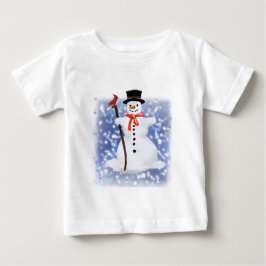 雪だるまTシャツ ベビーTシャツ