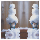 雪だるまVを作った ファブリック (クローズアップ)