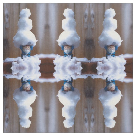 雪だるまVを作った ファブリック (見本)