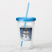 雪だるまw/BG – アクリルカップ アクリルタンブラー (裏面)