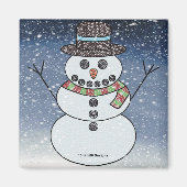 雪だるまw/BG – マグネット (正面)