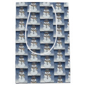 雪だるまw/BG -抱き枕 ミディアムペーパーバッグ (正面)